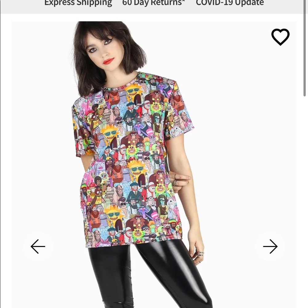 Blackmilk Clothing Rick & Morty Collection Total Rickall BFT Size XS